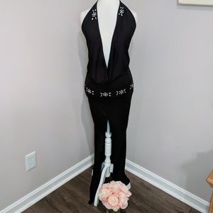 LONG PARTY/CLUB DRESS, DEEP V OPEN BACK